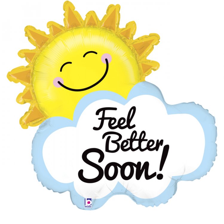 Feel Better Soon - Περαστικά Μπαλόνι Supershape Ήλιος Με Συννεφάκι