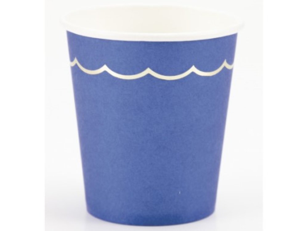 blue-paper-cups-with-gold-foiled-edging-color-theme-party-supplies-91336