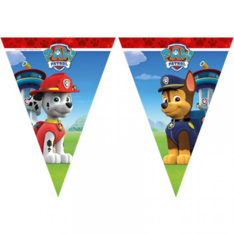 Paw Patrol Flag Bunting For Party Decoration