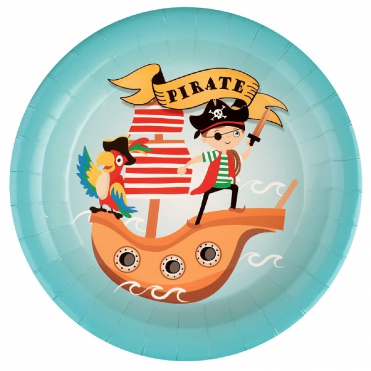 Pirate large paper plates 10pcs