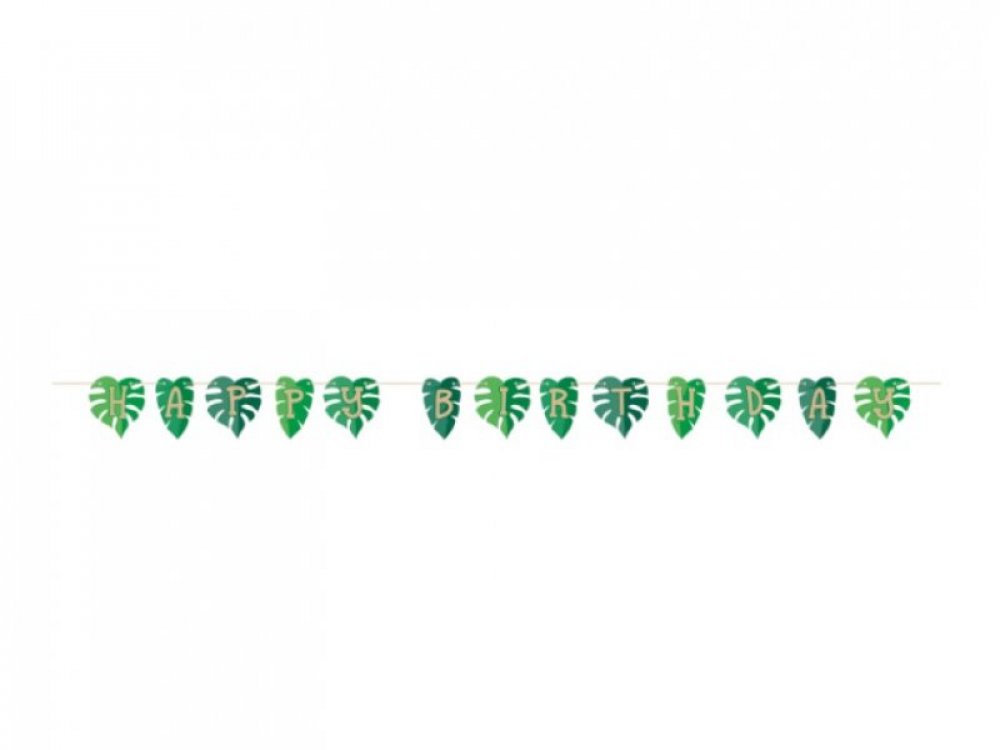 Πράσινα Φύλλα Γιρλάντα για Γενέθλια (2,25μ)