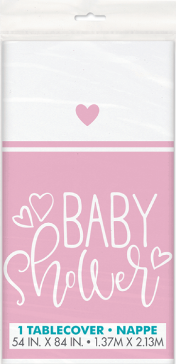 Pink Baby Shower Plastic Tablecover Party Supplies For Baby Girls