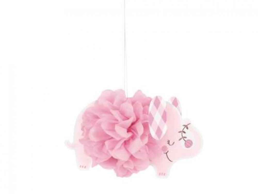 Ροζ Ελεφαντάκι Κρεμαστά Διακοσμητικά Fluffy (3τμχ)
