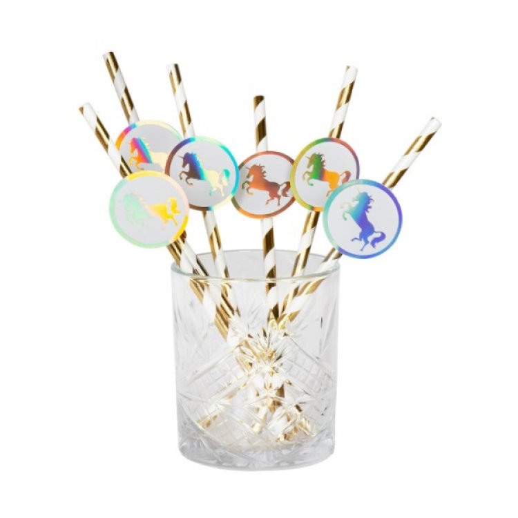 gold-paper-straws-with-the-gold-iridescent-unicorn-party-accessories-50006