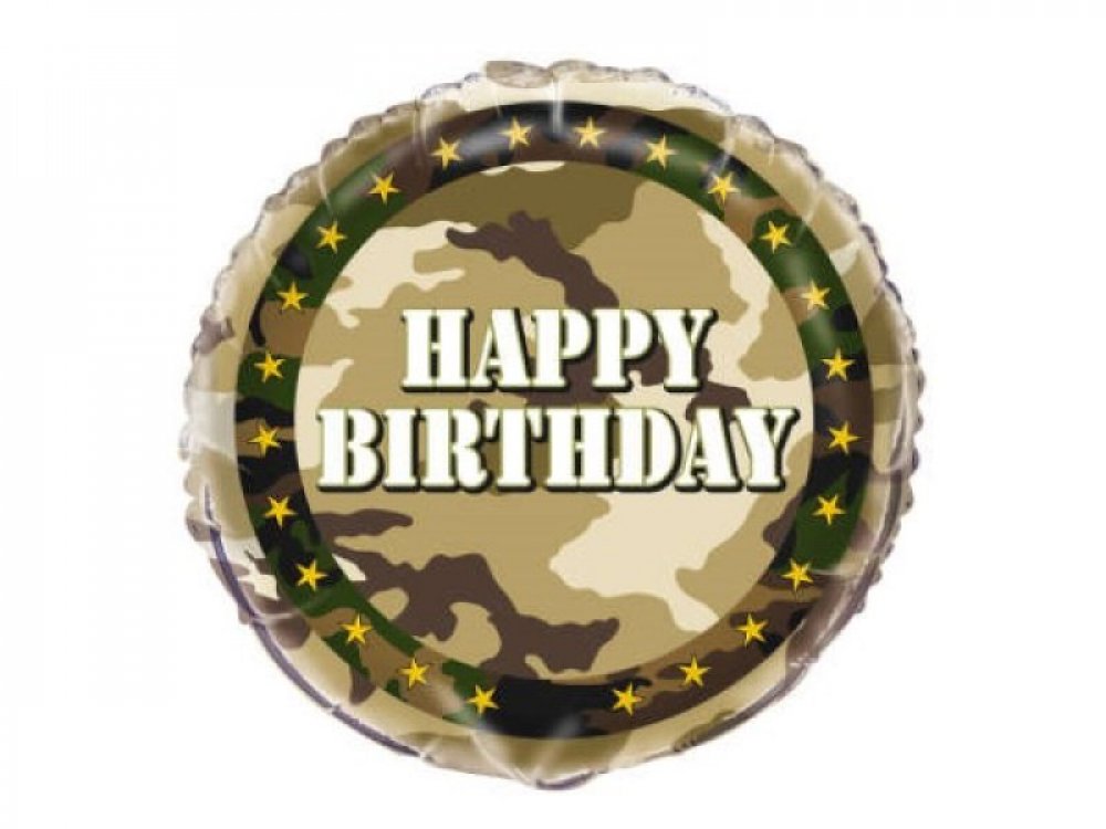 Στρατιωτικό Foil Μπαλόνι για Γενέθλια (45,7εκ)