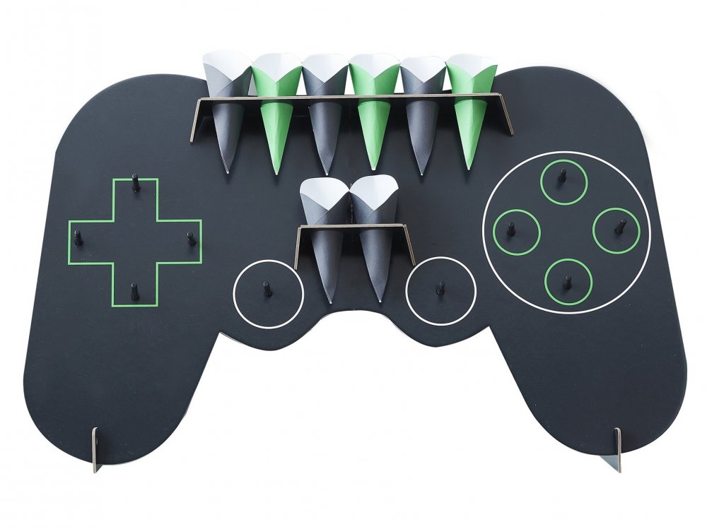Gaming controller shaped treat stand