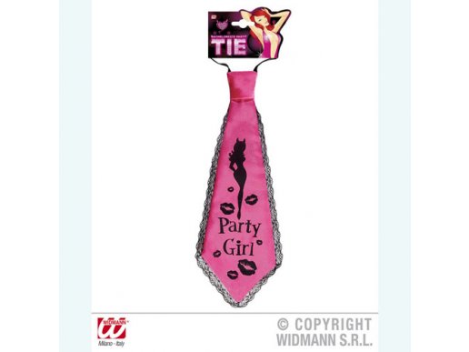 Party Girl fabric tie in fuchsia color