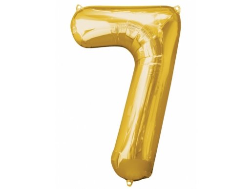 Supershape Μπαλόνι Αριθμός 7 Χρυσό (100εκ)