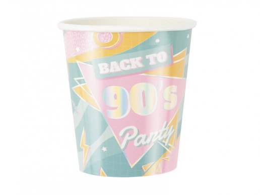 90s party paper cups 8pcs