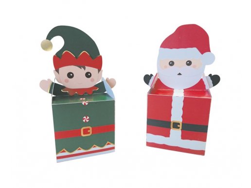 Santa and Elf treat boxes 4pcs