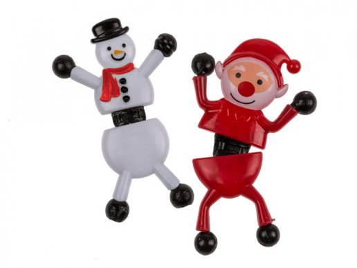 Άγιος Βασίλης και χιονάνθρωπος wall walkers 2τμχ