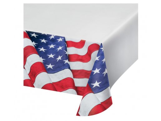 American party waving flag paper tablecover
