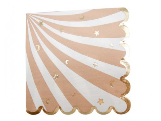 Teddy bear luncheon napkins with gold foiled details 16pcs