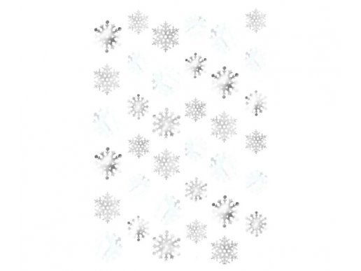 Silver snowflakes string decorations 6pcs