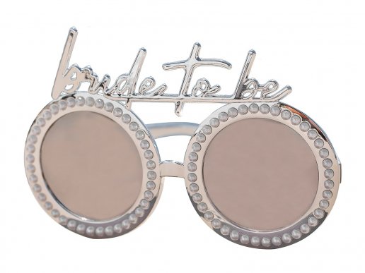 Bride to Be glasses with white pearls