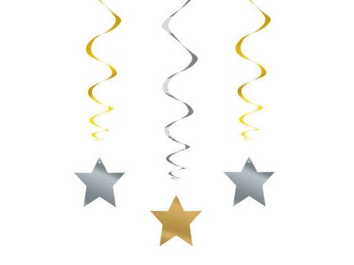 silver-and-gold-stars-hanging-swirls-for-party-decorations-91186