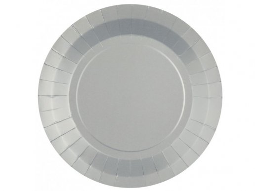 Large plates in silver color 10pcs