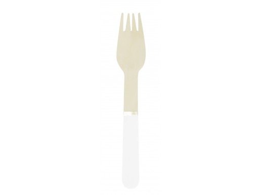 white-wooden-forks-with-gold-foiled-detail-color-theme-party-supplies-913227