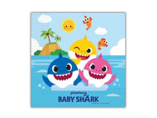 Baby Shark Χαρτοπετσέτες (20τμχ)