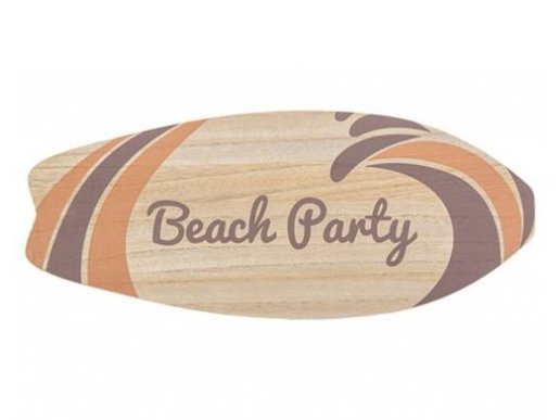 Beach party wooden decorative surfboard 60cm x 25cm
