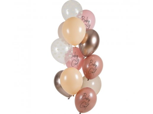Boho baby girl latex balloons 12pcs