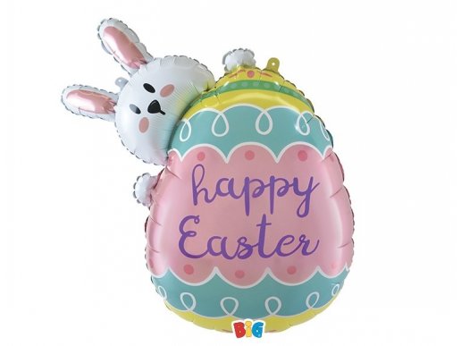 Bunny Happy Easter μπαλόνι για το Πάσχα 80εκ