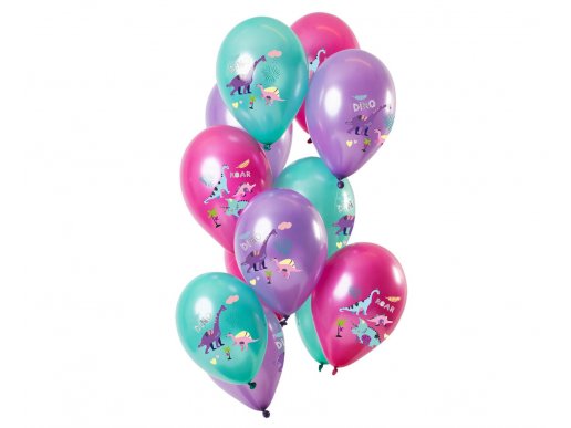 Δεινόσαυροι για κορίτσια λάτεξ μπαλόνια 12τμχ