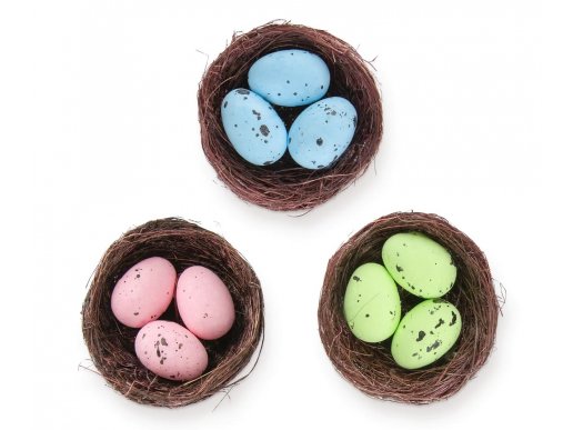 Nests with Easter eggs 3pcs