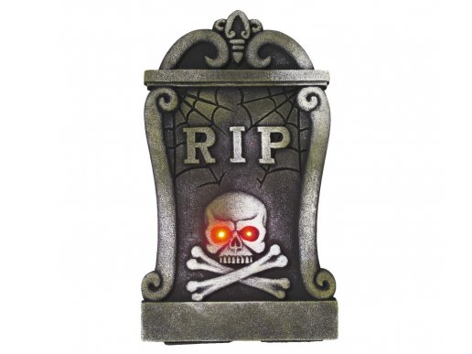 Decorative tombstone with lights 55cm