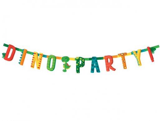 Dino party Happy Birthday garland 300cm