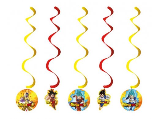 Dragon Ball Z hanging swirl decorations 5pcs