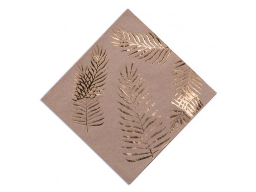 Tropical Chic Gold Foiled Luncheon Napkins 16/pcs
