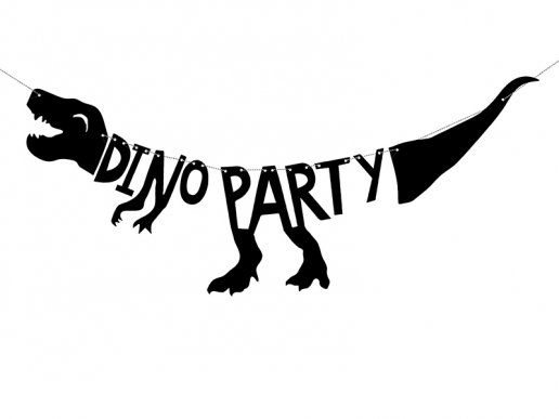Μαύρη Γιρλάντα Dino Party