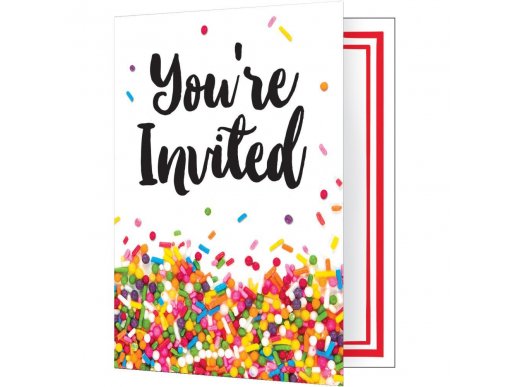 Sprinkles party invitations