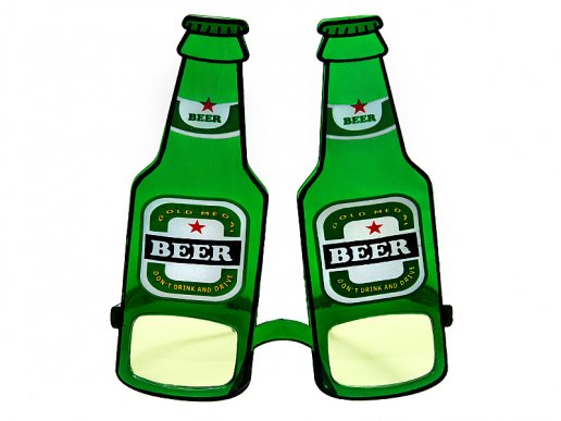 Beer Bottle shaped plastic glasses
