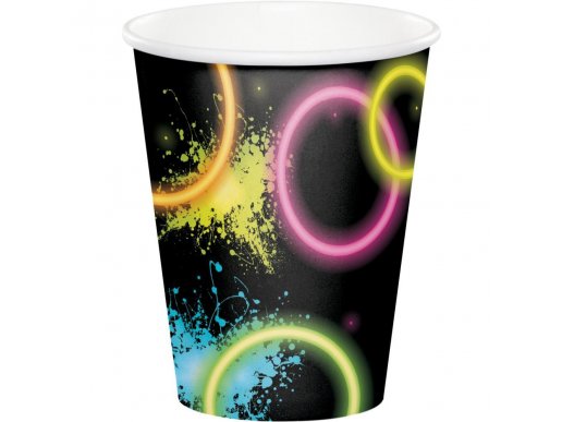 Glow Party Paper Cups 8/pcs