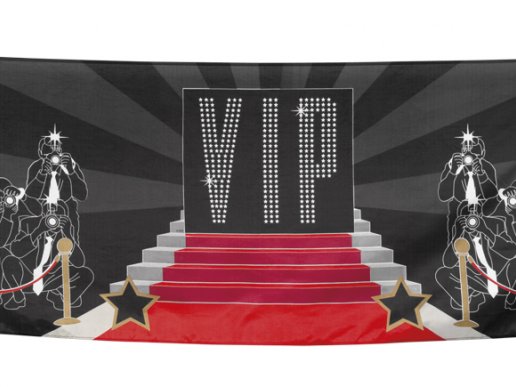 VIP Hollywood διακοσμητικό υφασμάτινο μπάνερ για πάρτυ