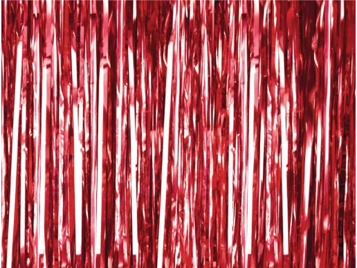 Red foil curtain