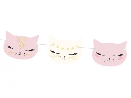 Meow Cats faces party garland