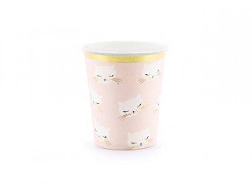 Meow Cats pink paper cups