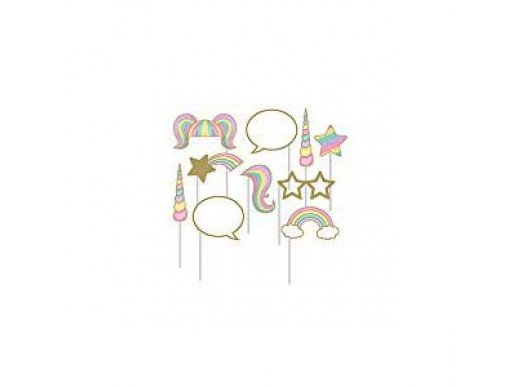 Unicorn with Stars Photo Booth Props 10/pcs