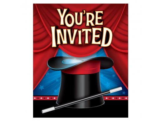 Magic Party invitations 8/pcs