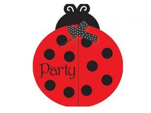 Ladybug party invitations 8/pcs
