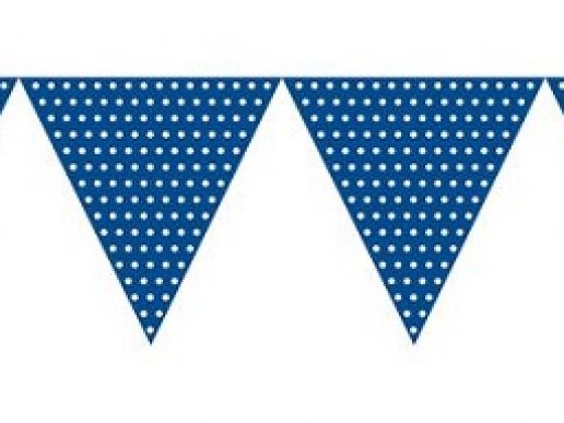 Μπλε Πουά Γιρλάντα Σημαίες (2,70μ)