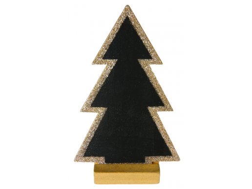 Shaped Blackboard Gold Christmas Tree