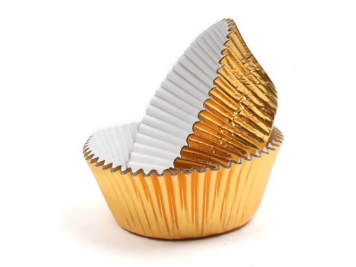 Gold Metallic Cupcake Cases 45/pcs