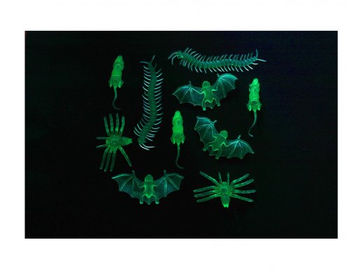 Πλαστικά έντομα που φωσφορίζουν στο σκοτάδι 10τμχ
