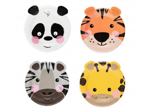 Friends of the jungle small paper plates 4pcs