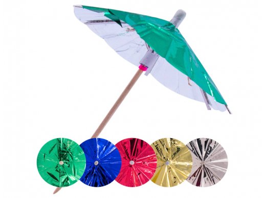 Foil parasols decorative picks 15pcs