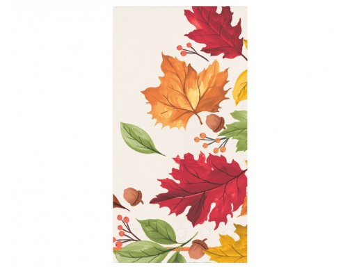 Towel napkins with fall leaves design 16pcs